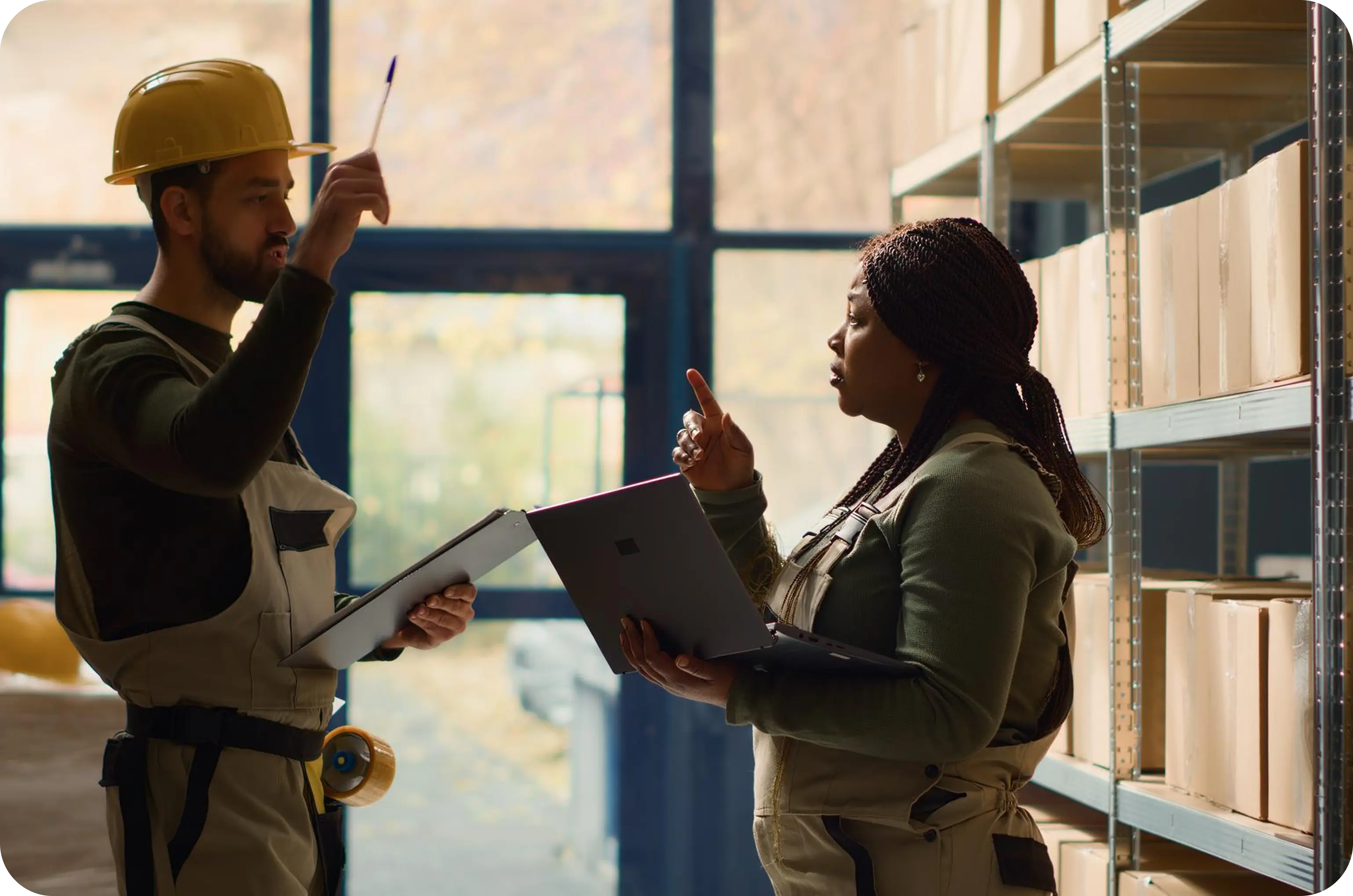 LNG facility worker with tablet